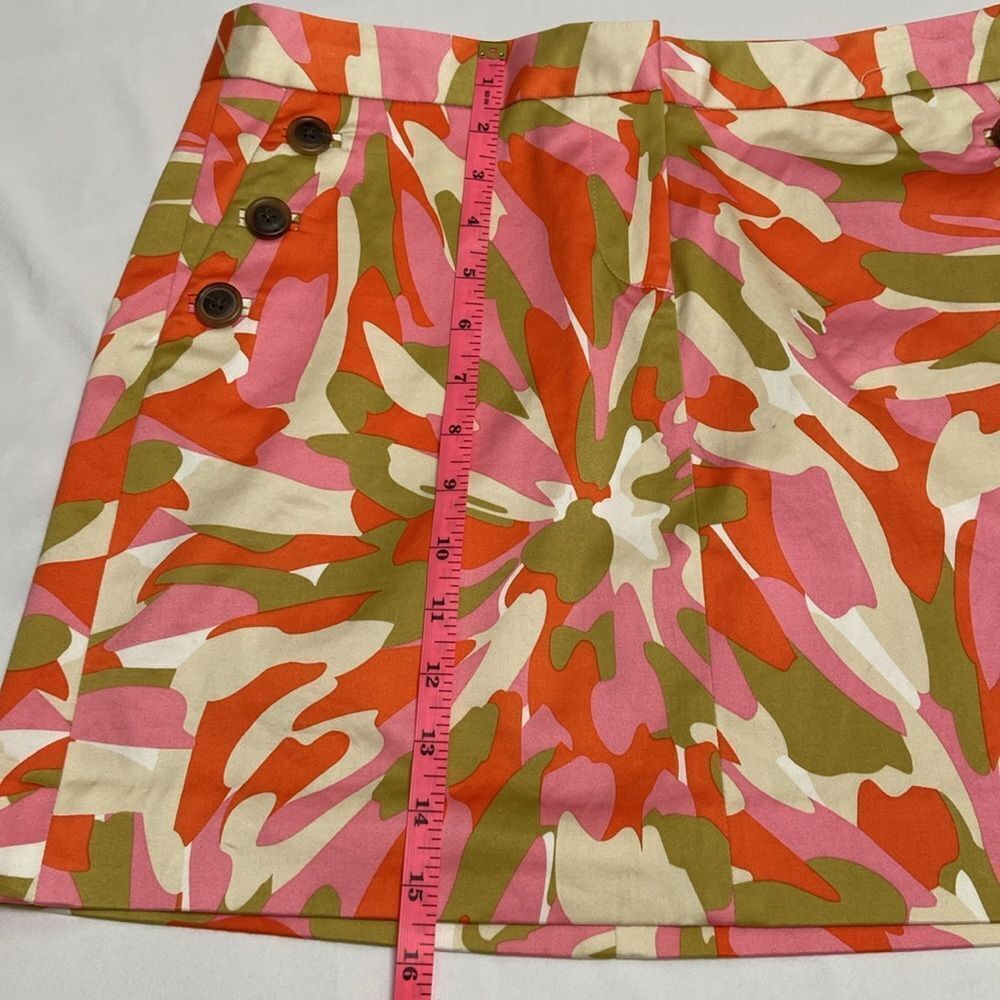 J.CREW Multi-Color Abstract Print Zip Front Skirt - image 5